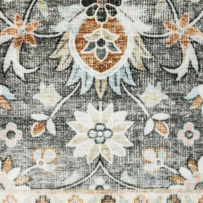 Sumter Distressed Grey/ Ivory Oriental Flat Weave Rug