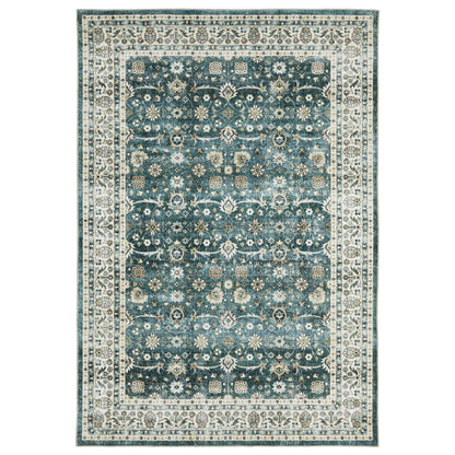 Sumter SUM08 Teal Distressed Rug