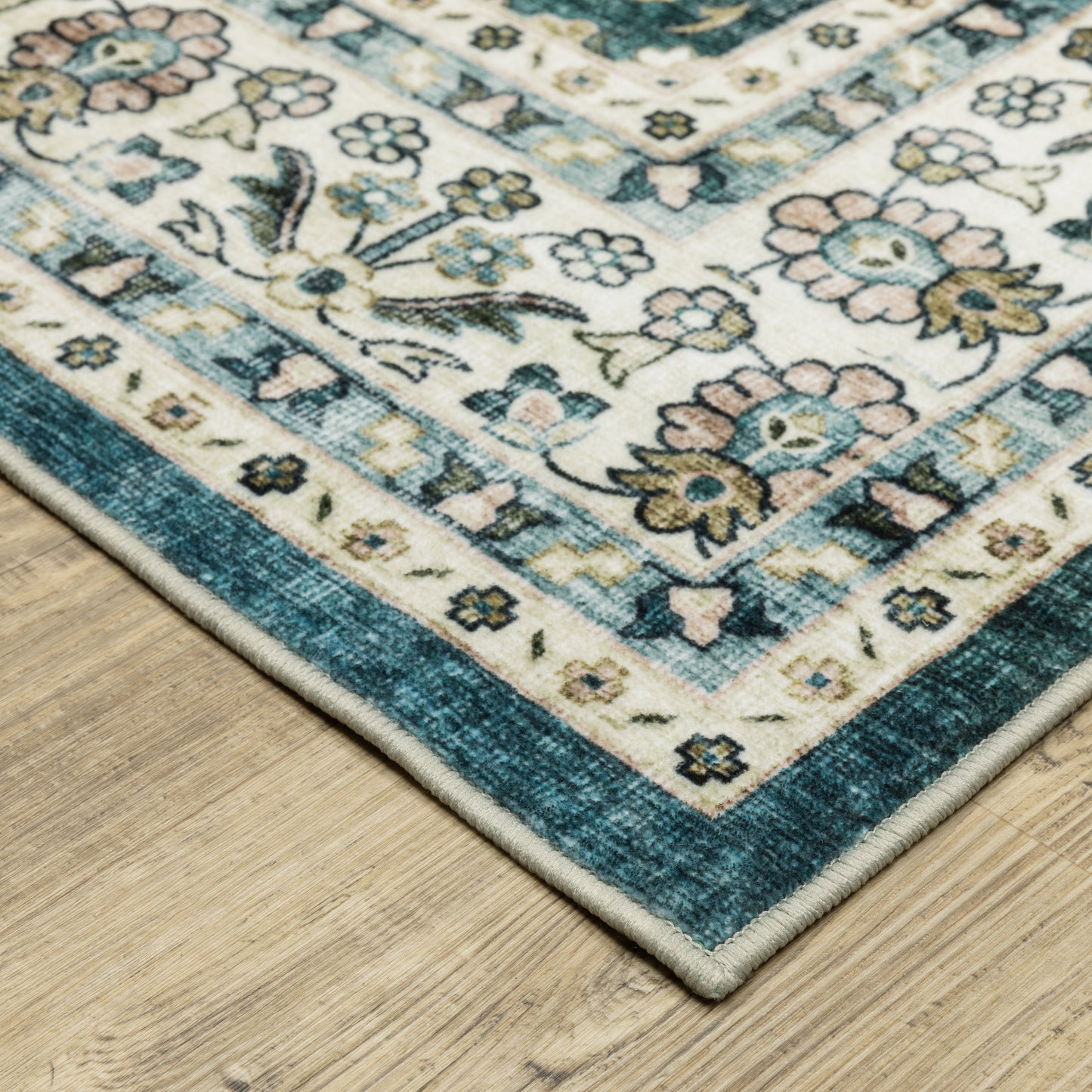 Sumter SUM08 Teal Distressed Rug