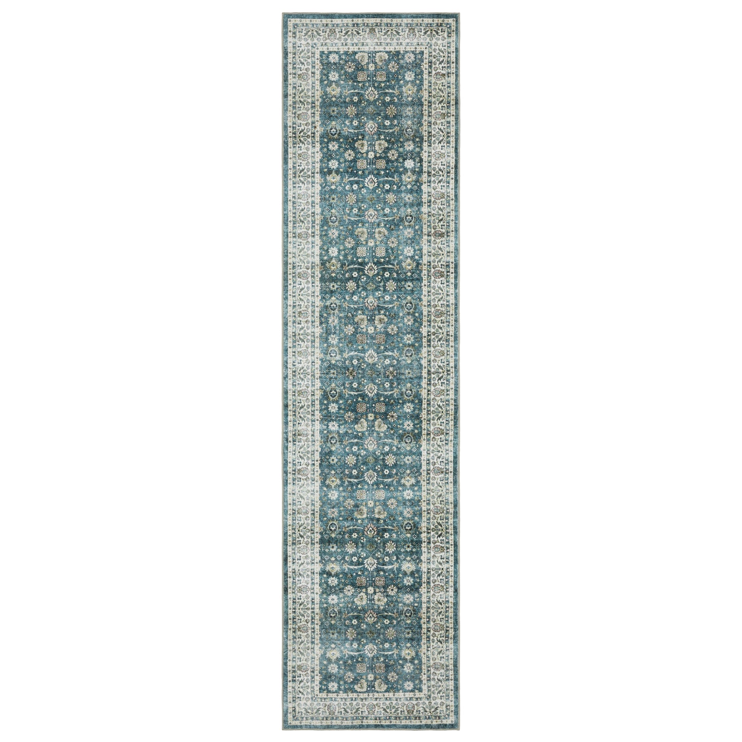 Sumter SUM08 Teal Distressed Rug