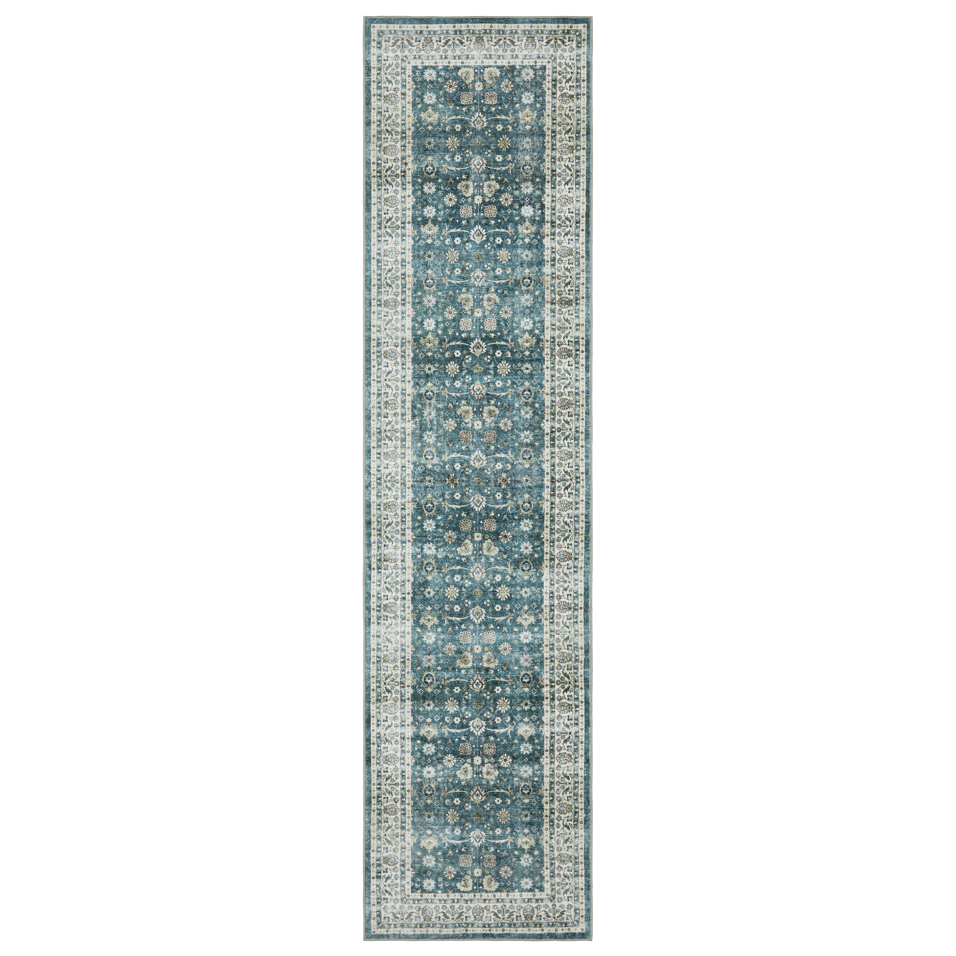 Sumter SUM08 Teal Distressed Rug