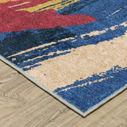 Sumter Abstract Multi/ Multi Flat Weave Rug