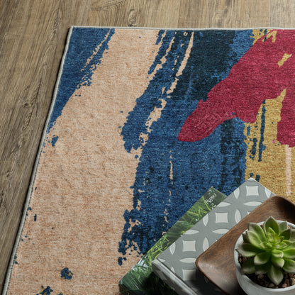Sumter Abstract Multi/ Multi Flat Weave Rug