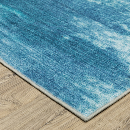 Sumter Abstract Blue/ Blue Flat Weave Rug