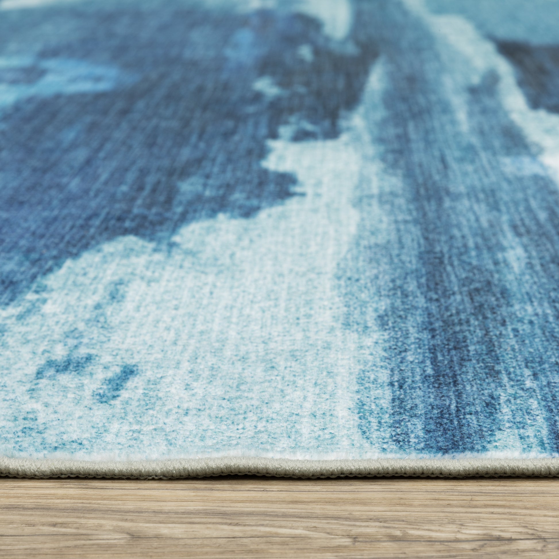 Sumter Abstract Blue/ Blue Flat Weave Rug