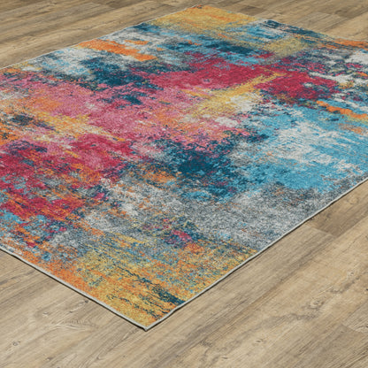 Sumter Abstract Multi/ Multi Flat Weave Rug