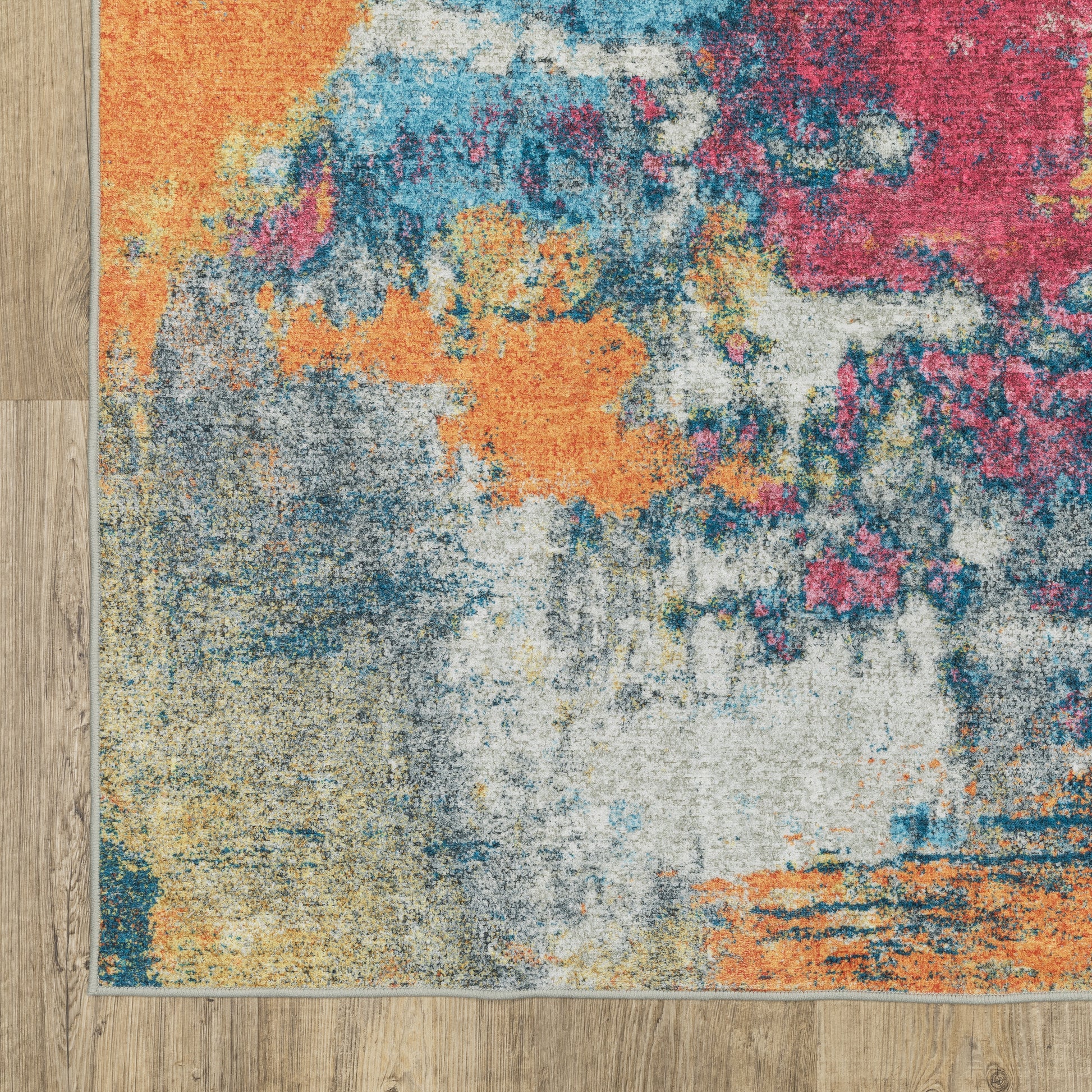 Sumter Abstract Multi/ Multi Flat Weave Rug
