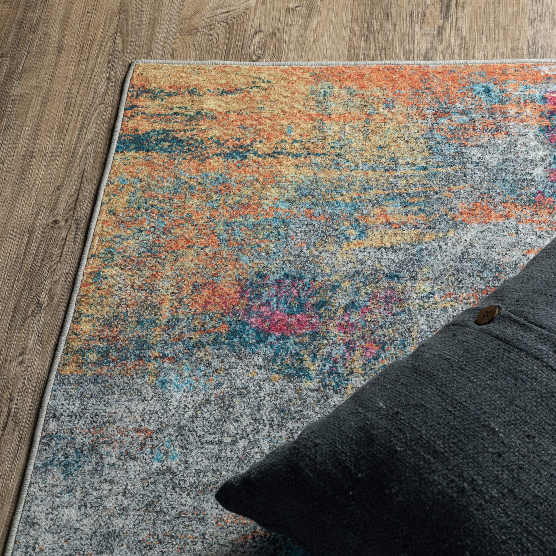 Sumter Abstract Multi/ Multi Flat Weave Rug