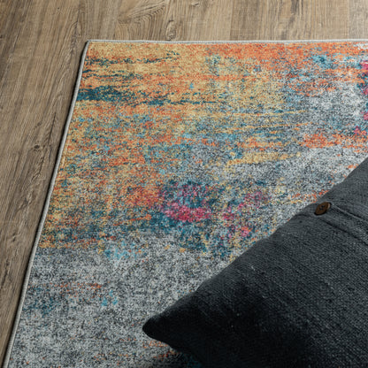Sumter Abstract Multi/ Multi Flat Weave Rug