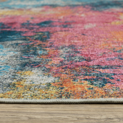 Sumter Abstract Multi/ Multi Flat Weave Rug