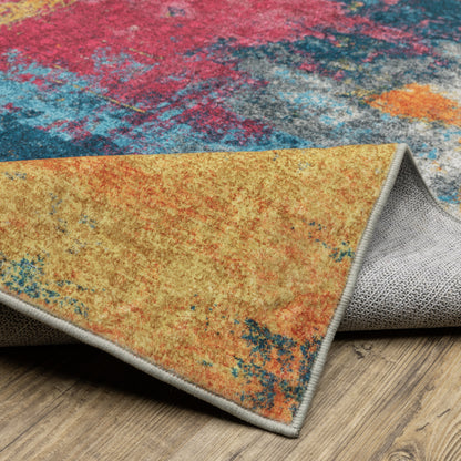Sumter Abstract Multi/ Multi Flat Weave Rug