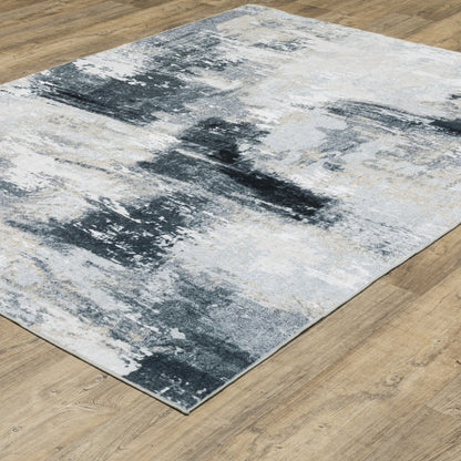 Sumter Abstract Ivory/ Grey Flat Weave Rug