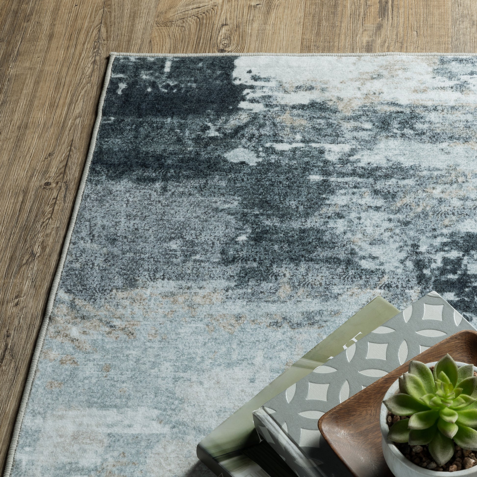 Sumter Abstract Ivory/ Grey Flat Weave Rug