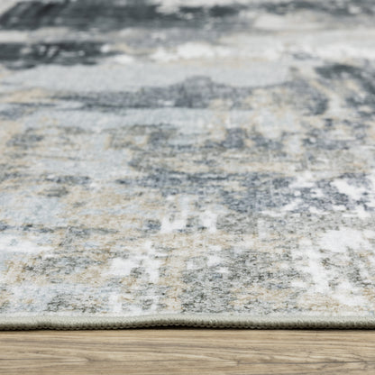 Sumter Abstract Ivory/ Grey Flat Weave Rug