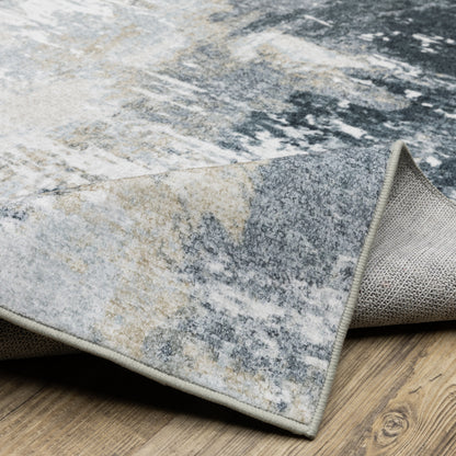 Sumter Abstract Ivory/ Grey Flat Weave Rug