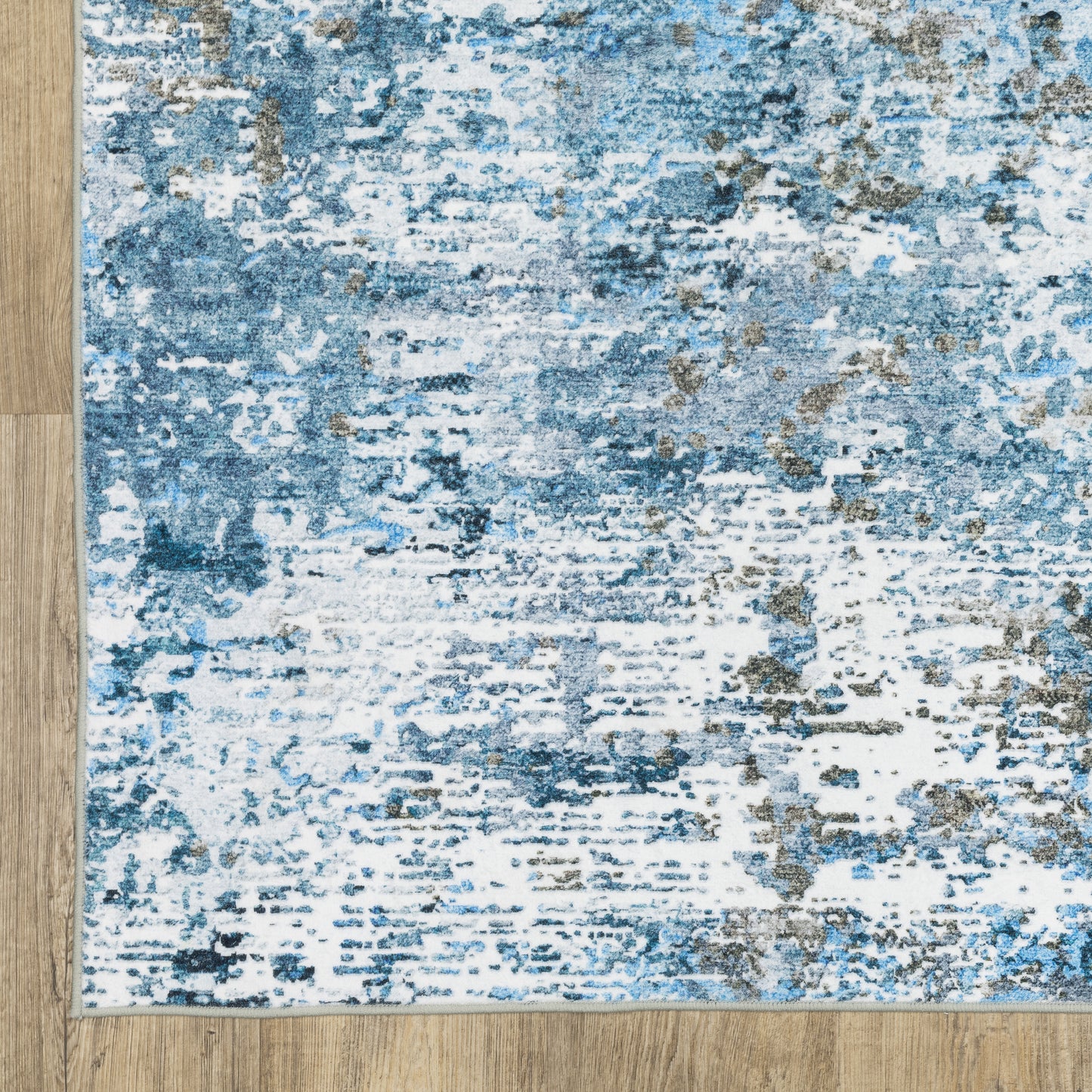 Sumter Abstract Blue/ Ivory Flat Weave Rug