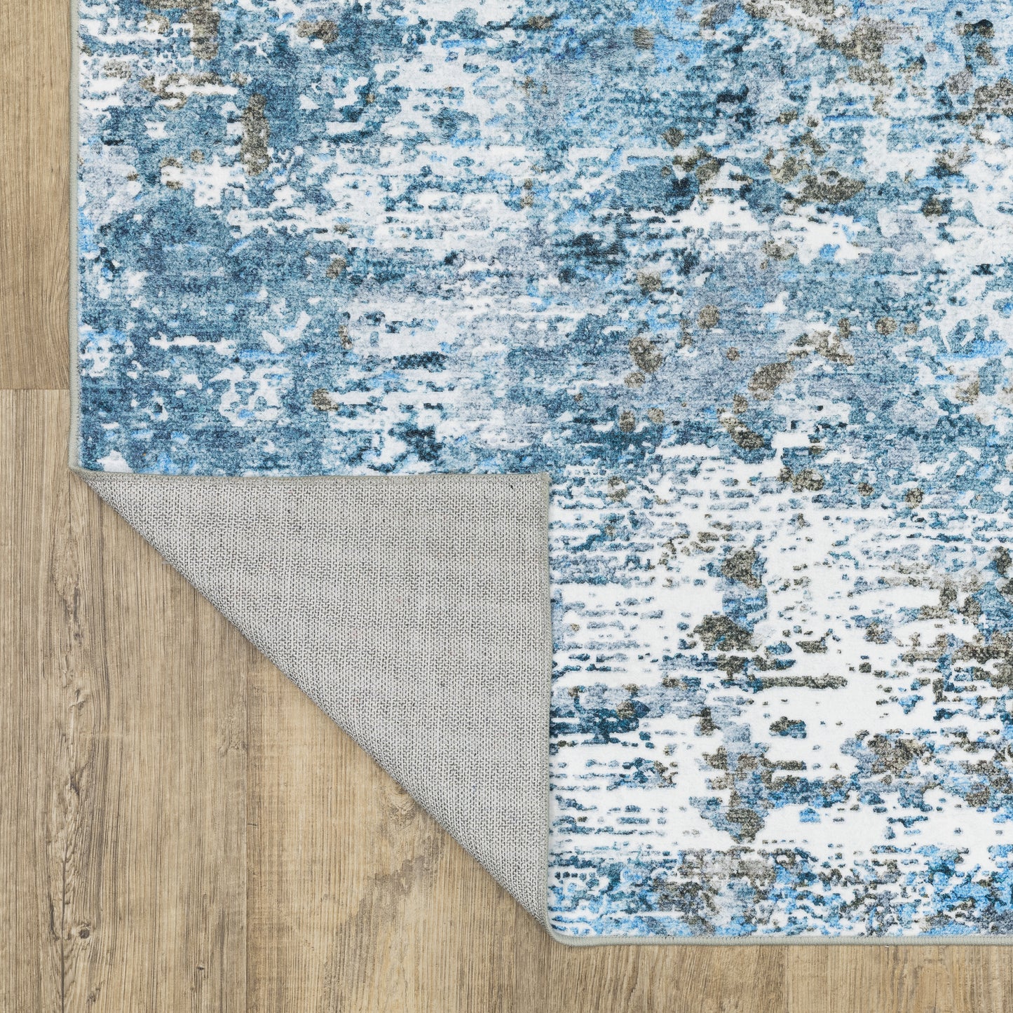 Sumter Abstract Blue/ Ivory Flat Weave Rug