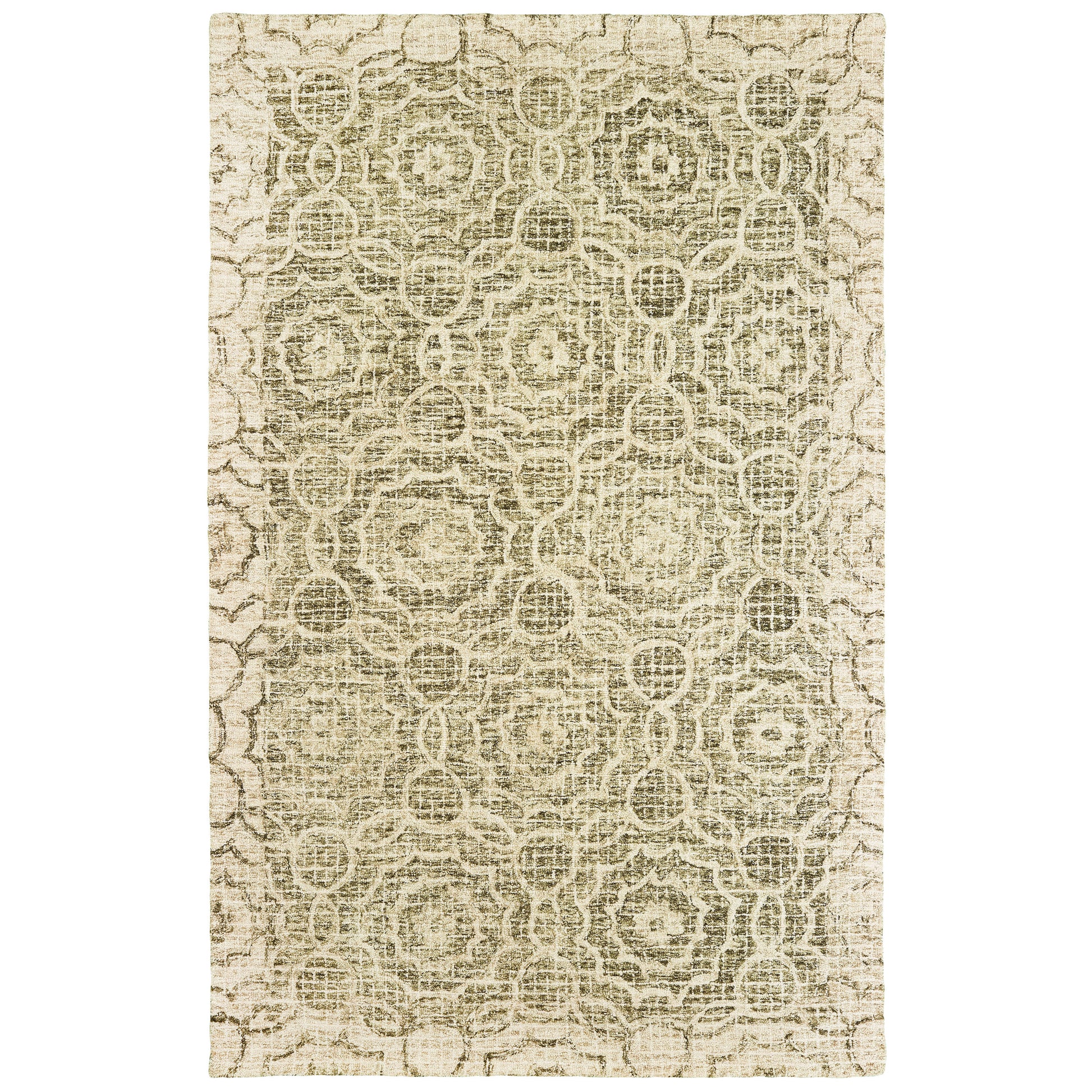 Tallavera 55606 Green Distressed Rug
