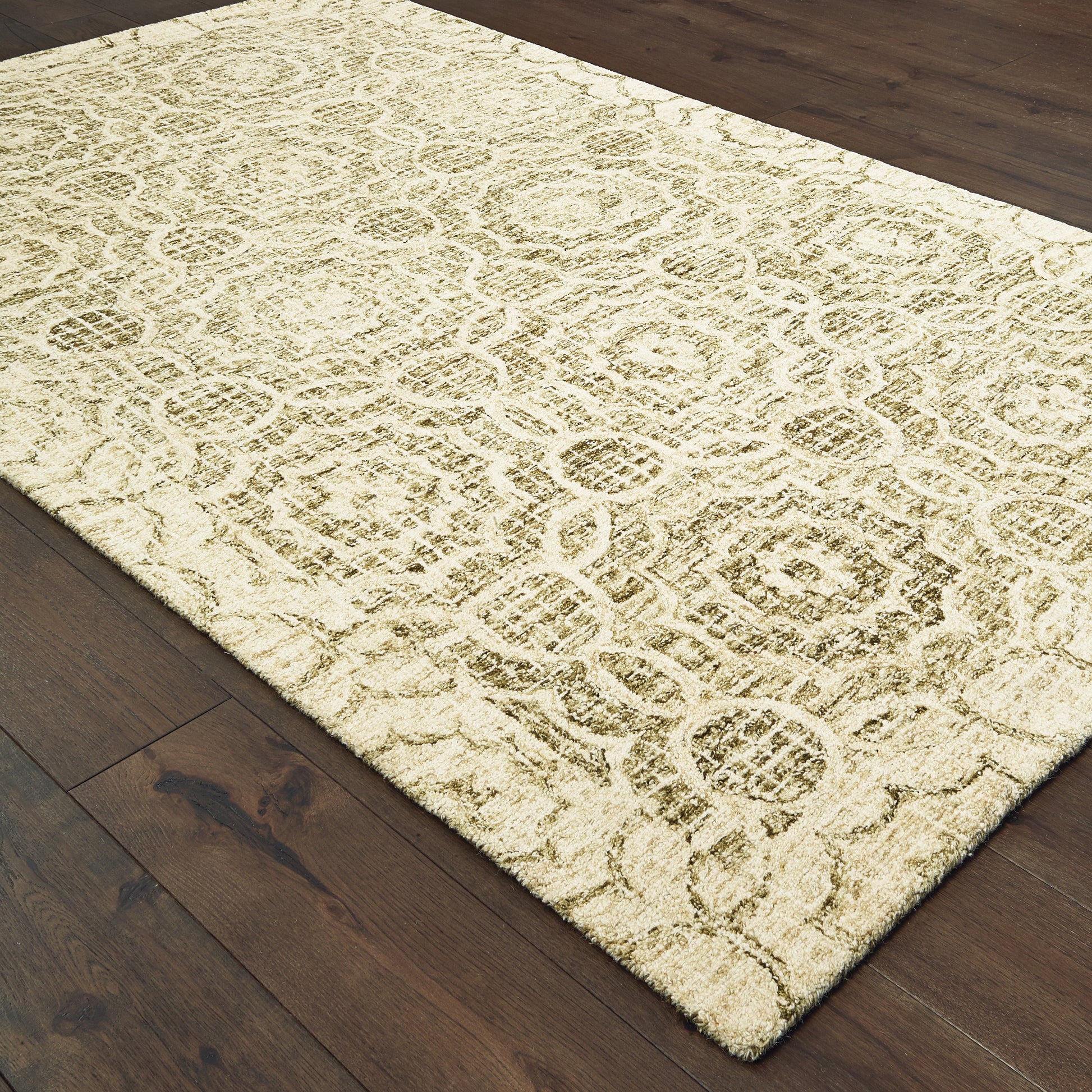 Tallavera 55606 Green Distressed Rug