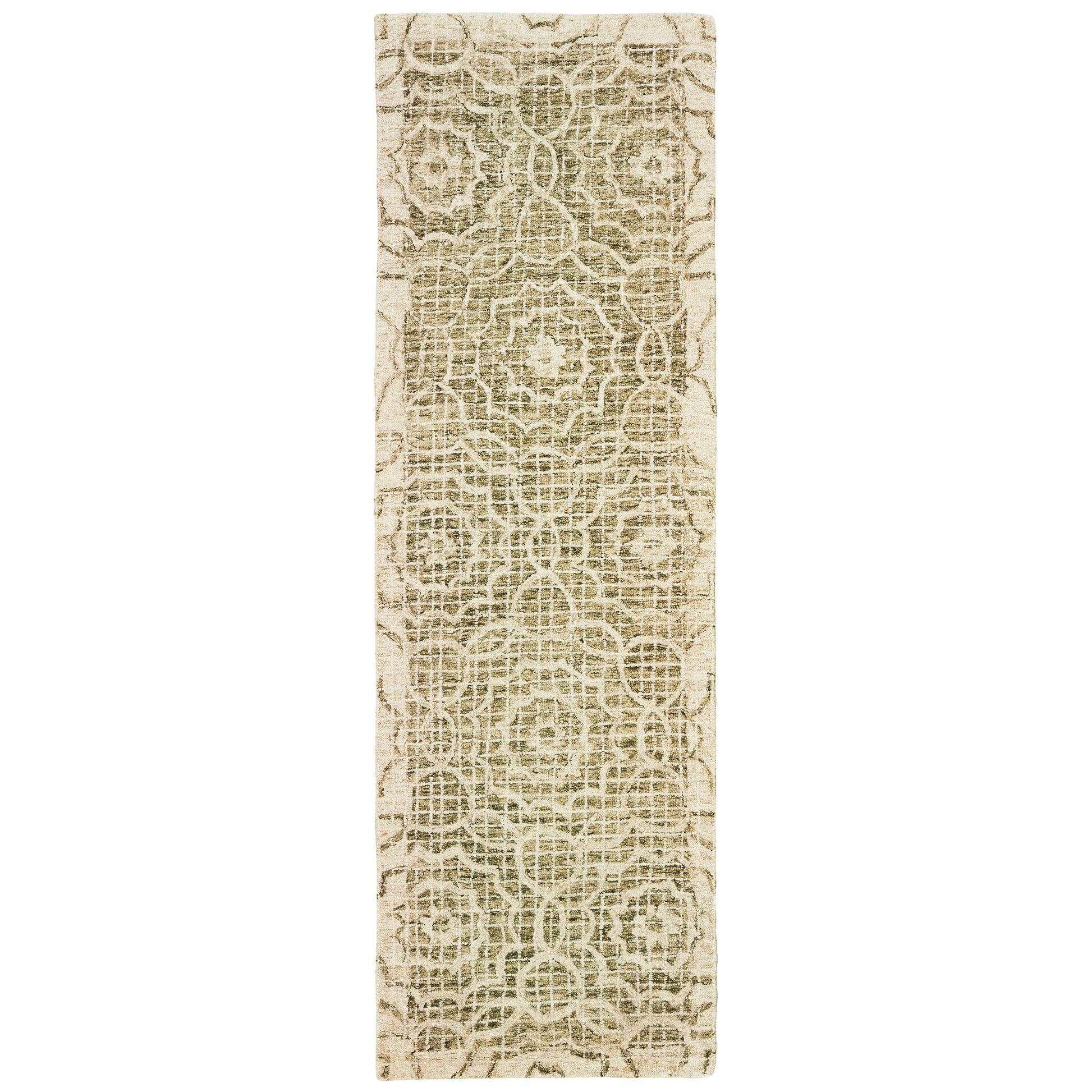 Tallavera 55606 Green Distressed Rug