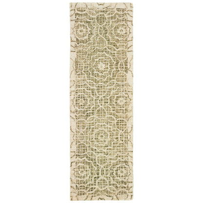 Tallavera 55606 Green Distressed Rug