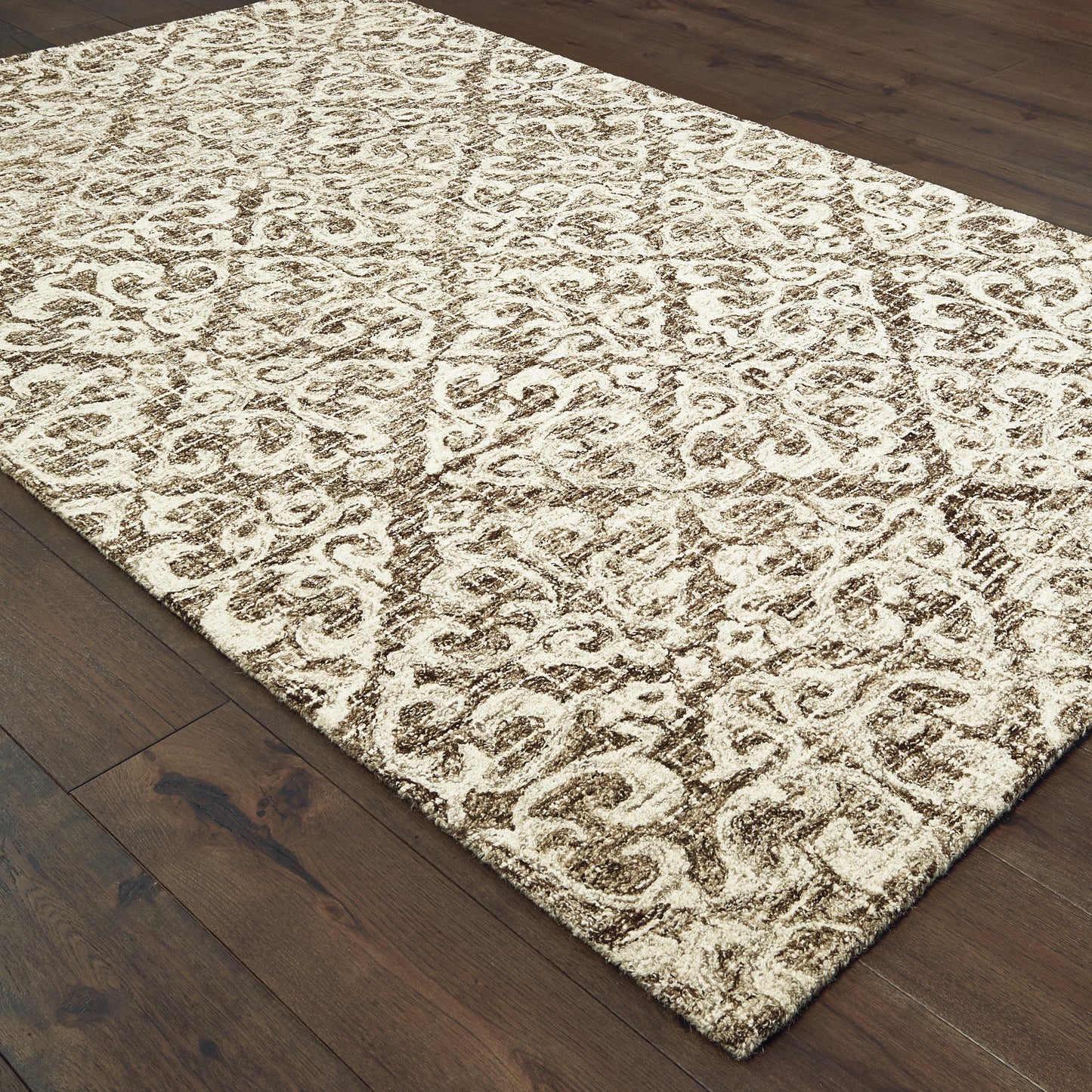 Tallavera 55607 Brown Distressed Rug