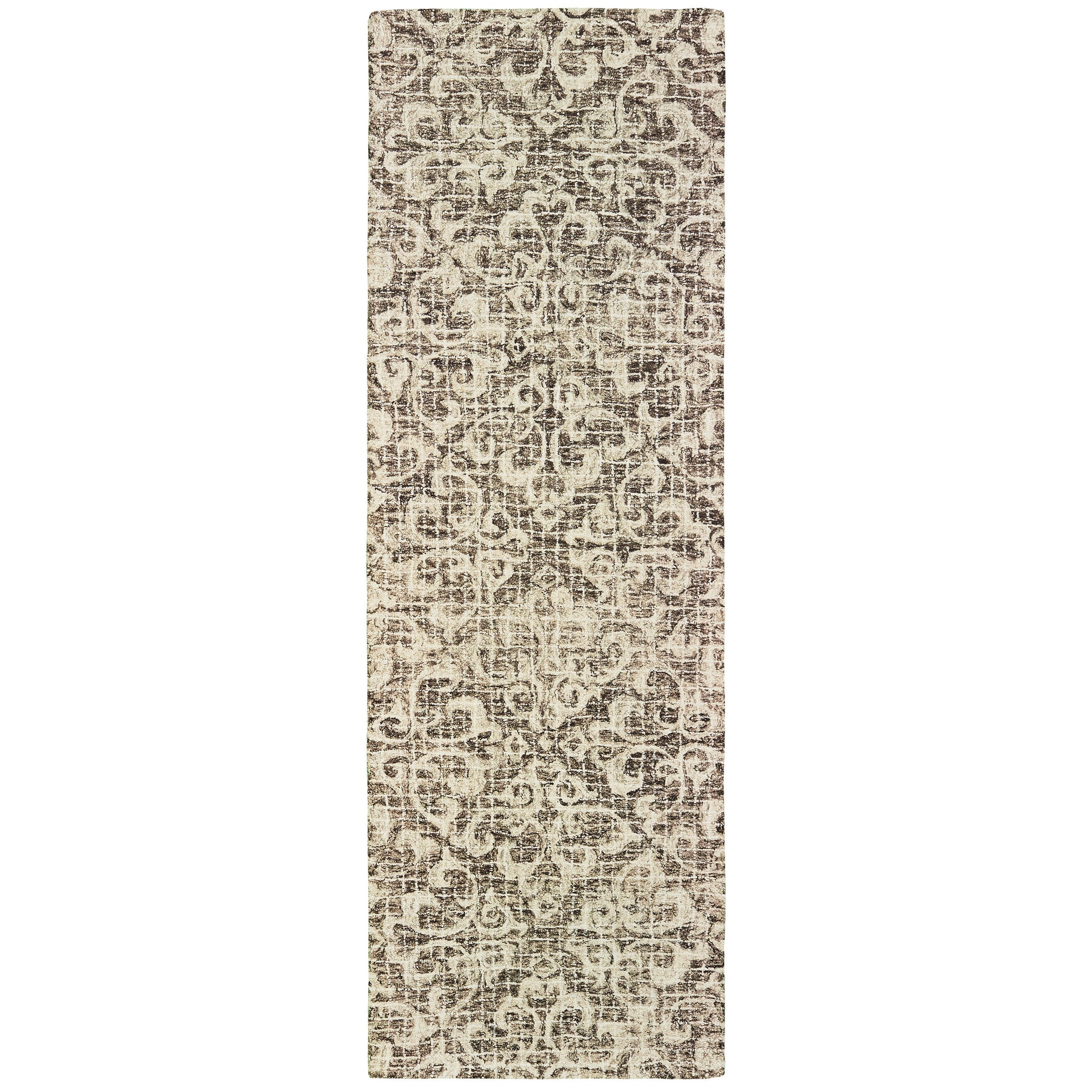 Tallavera 55607 Brown Distressed Rug