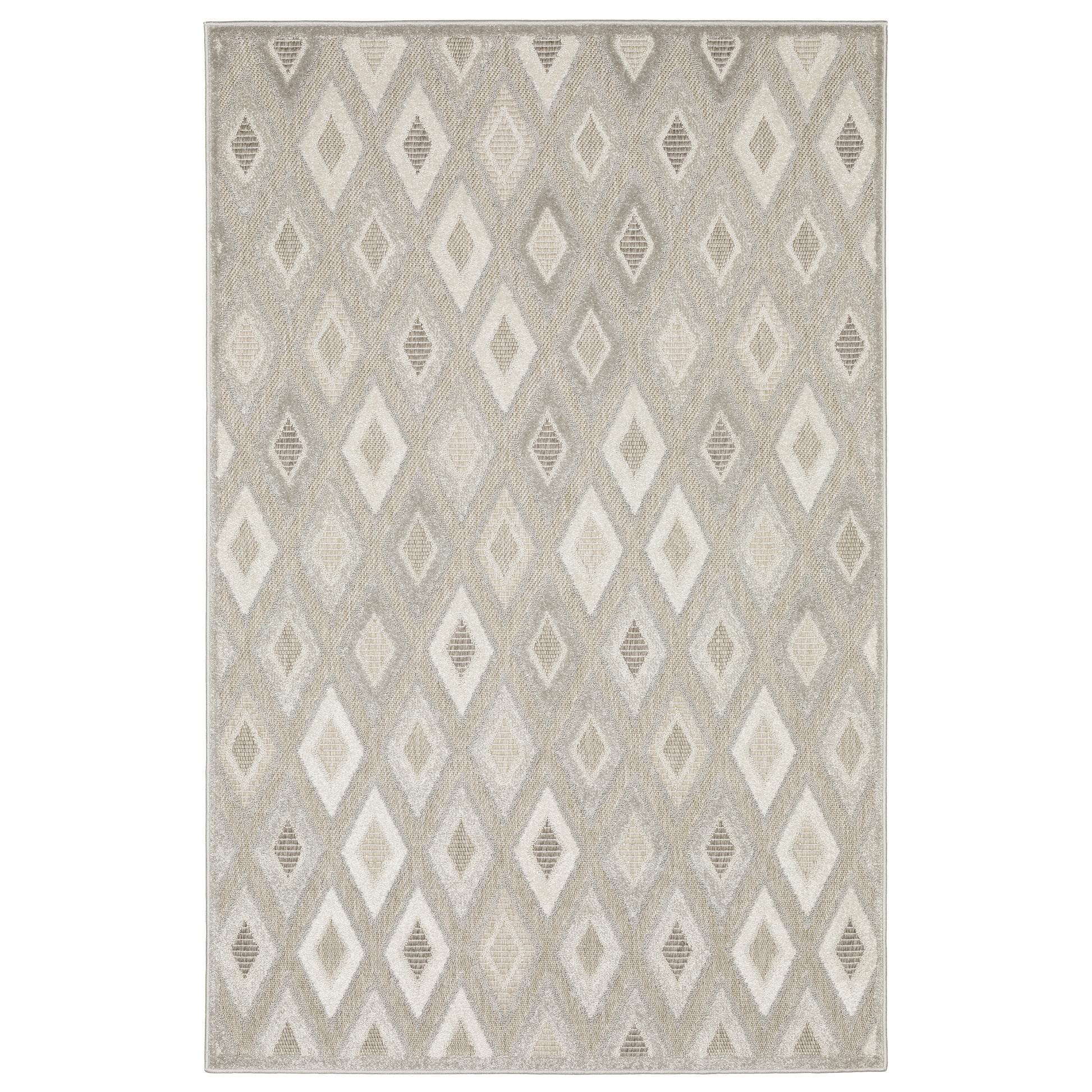 Tangier TAN02 Beige Lattice Rug