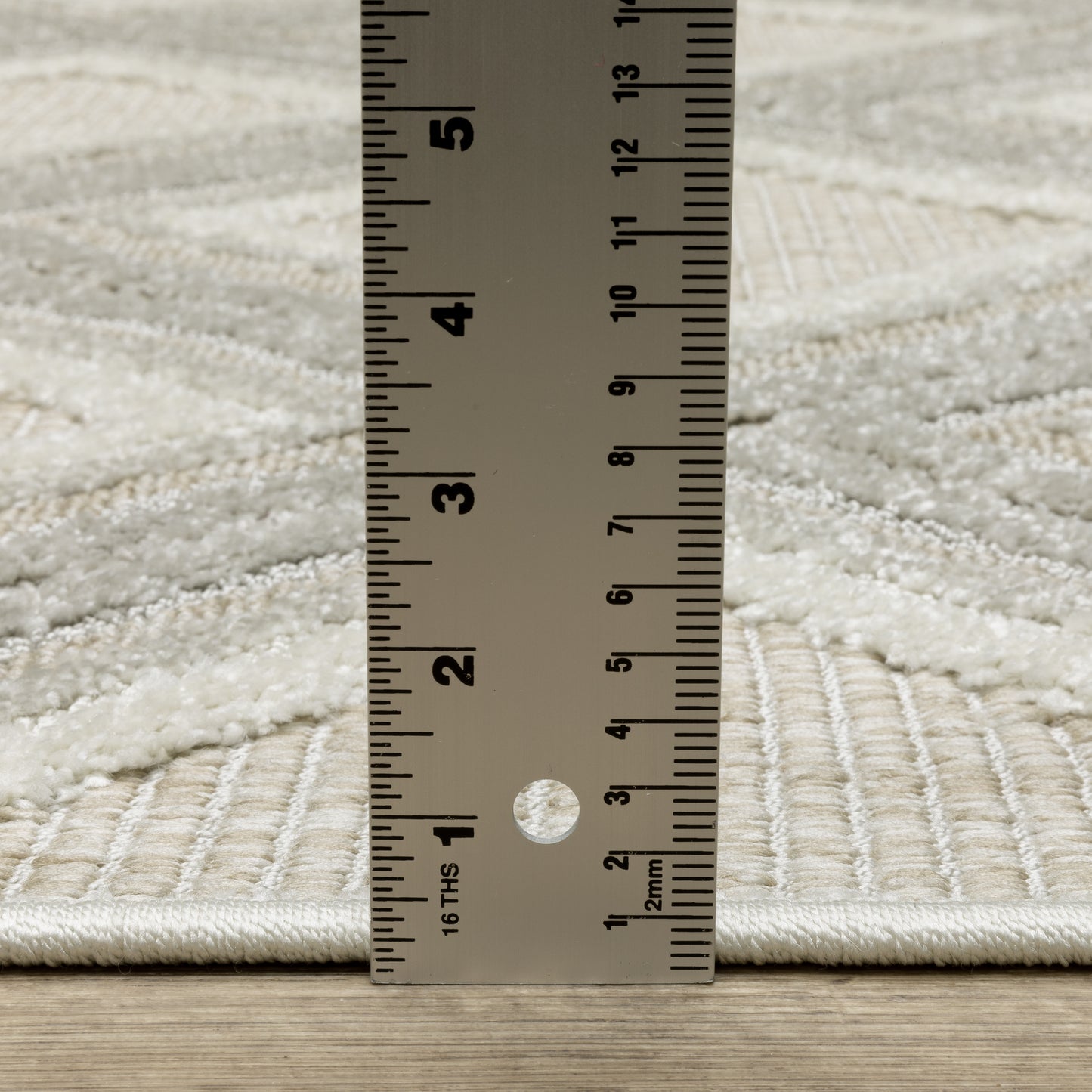 Tangier Lattice Grey/ Beige Geometric Mixed Pile Rug