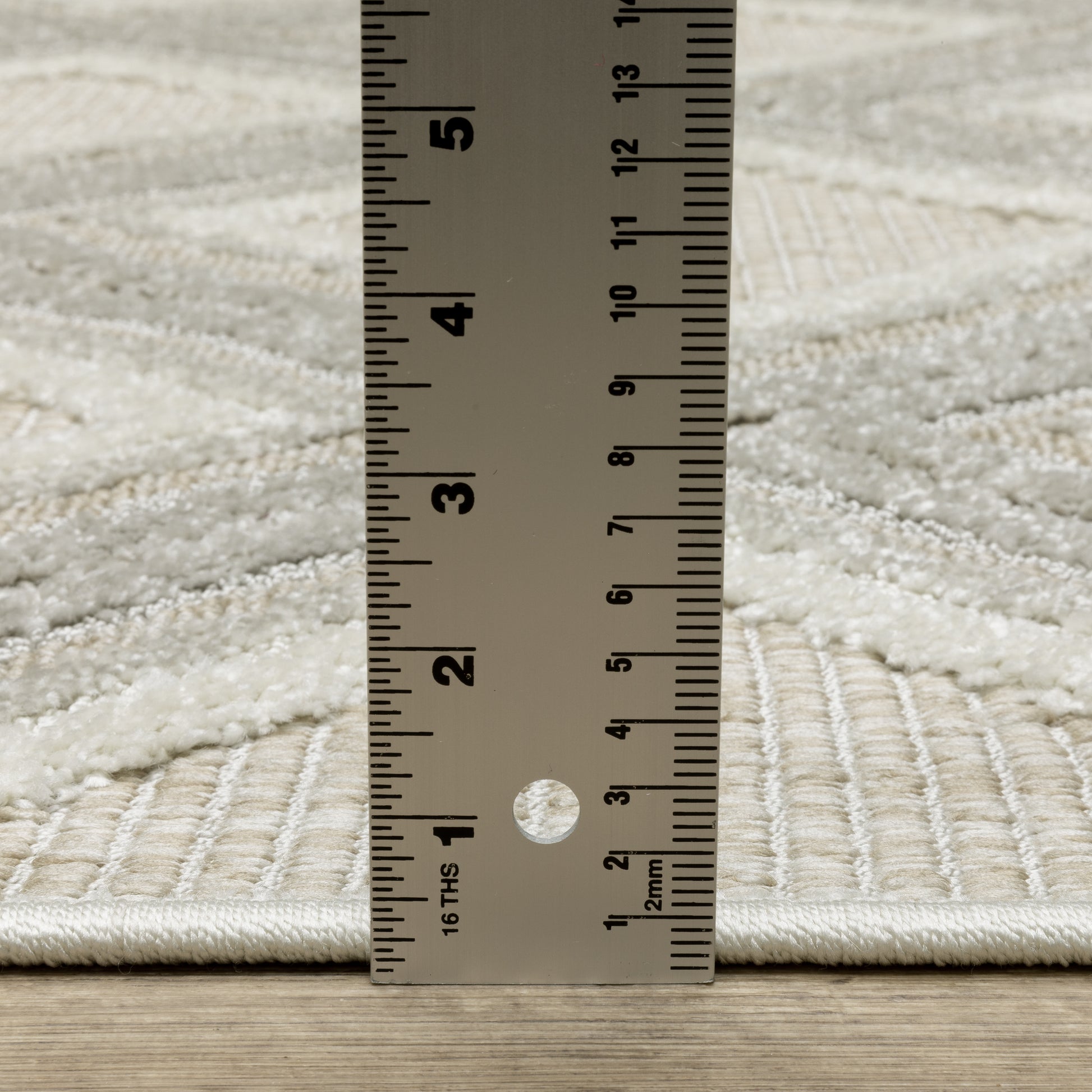 Tangier Lattice Grey/ Beige Geometric Mixed Pile Rug