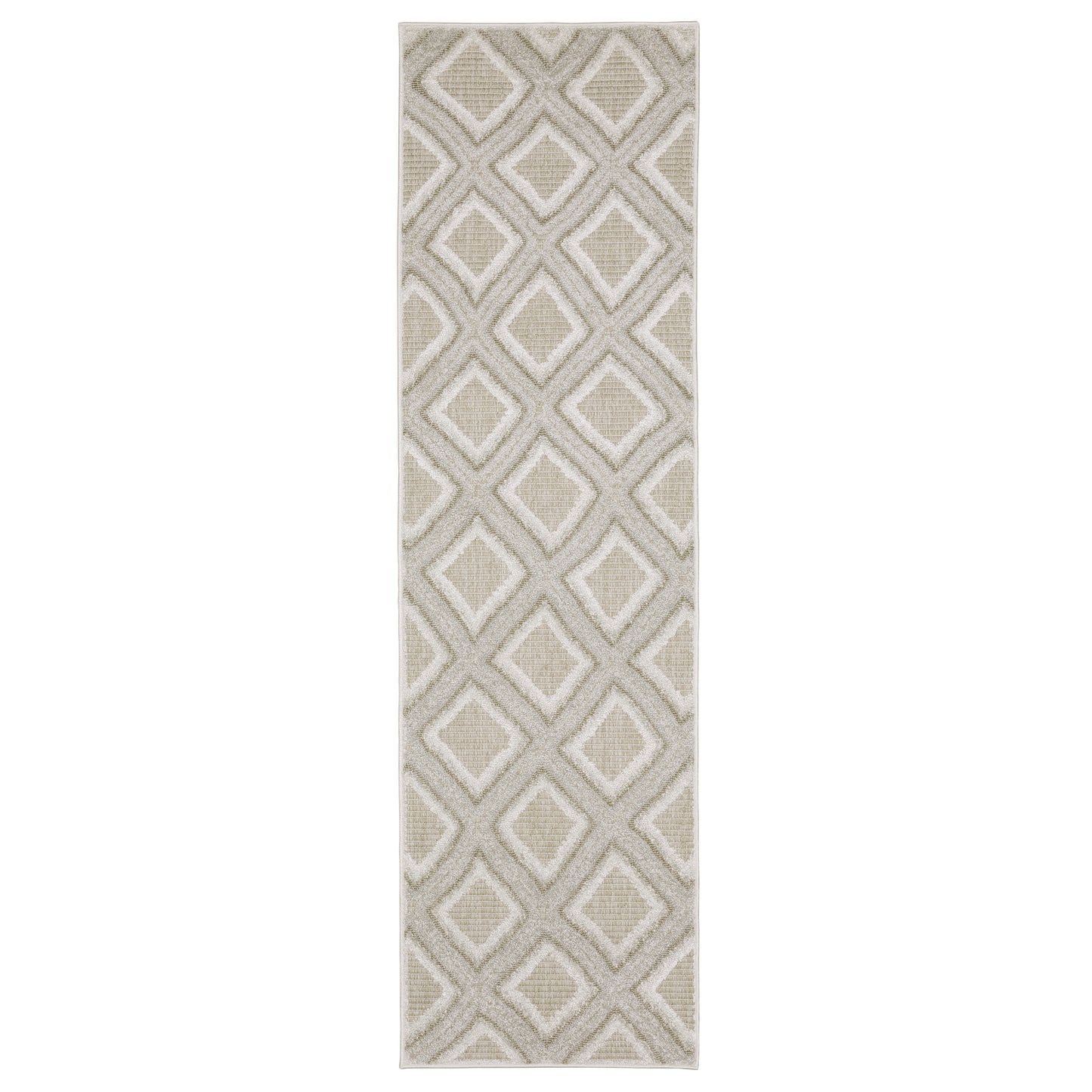 Tangier TAN04 Grey Lattice Rug