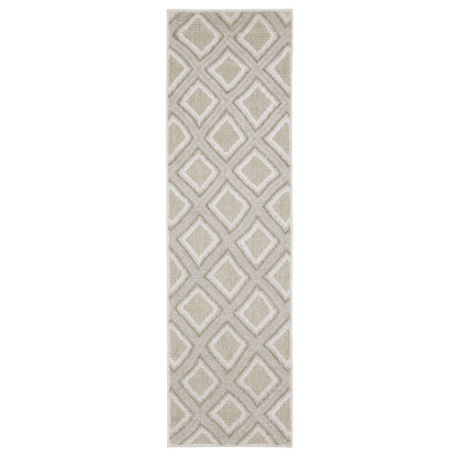 Tangier TAN04 Grey Lattice Rug