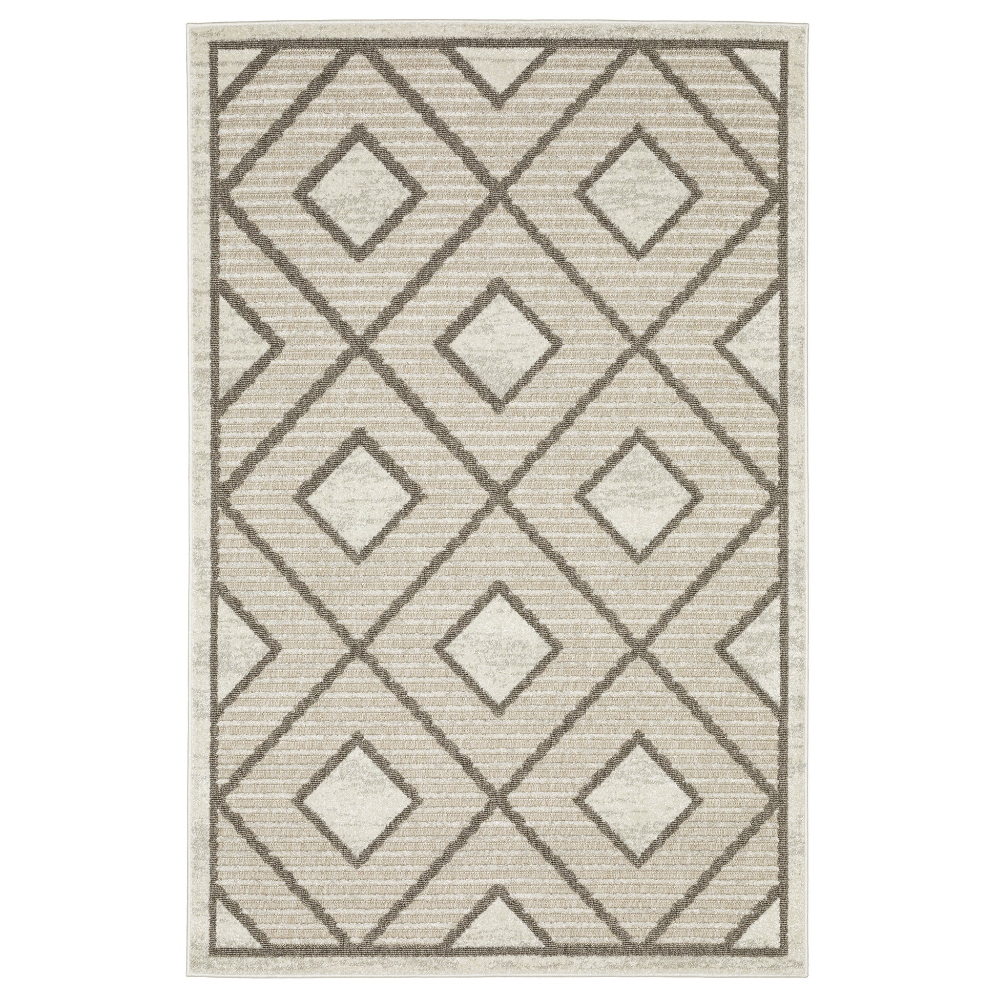 Tangier TAN05 Beige Stripe Rug