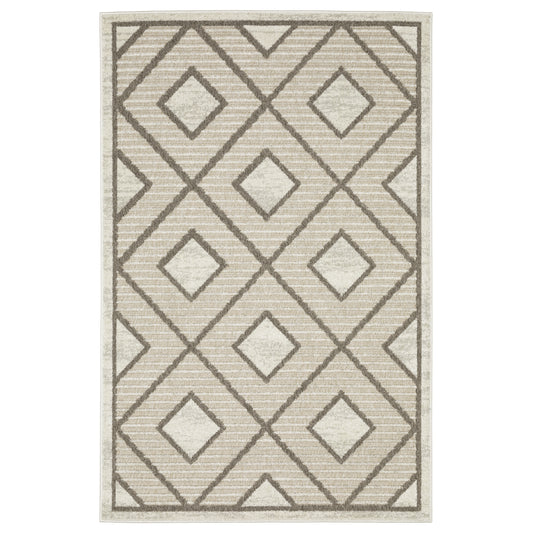 Tangier TAN05 Beige Stripe Rug
