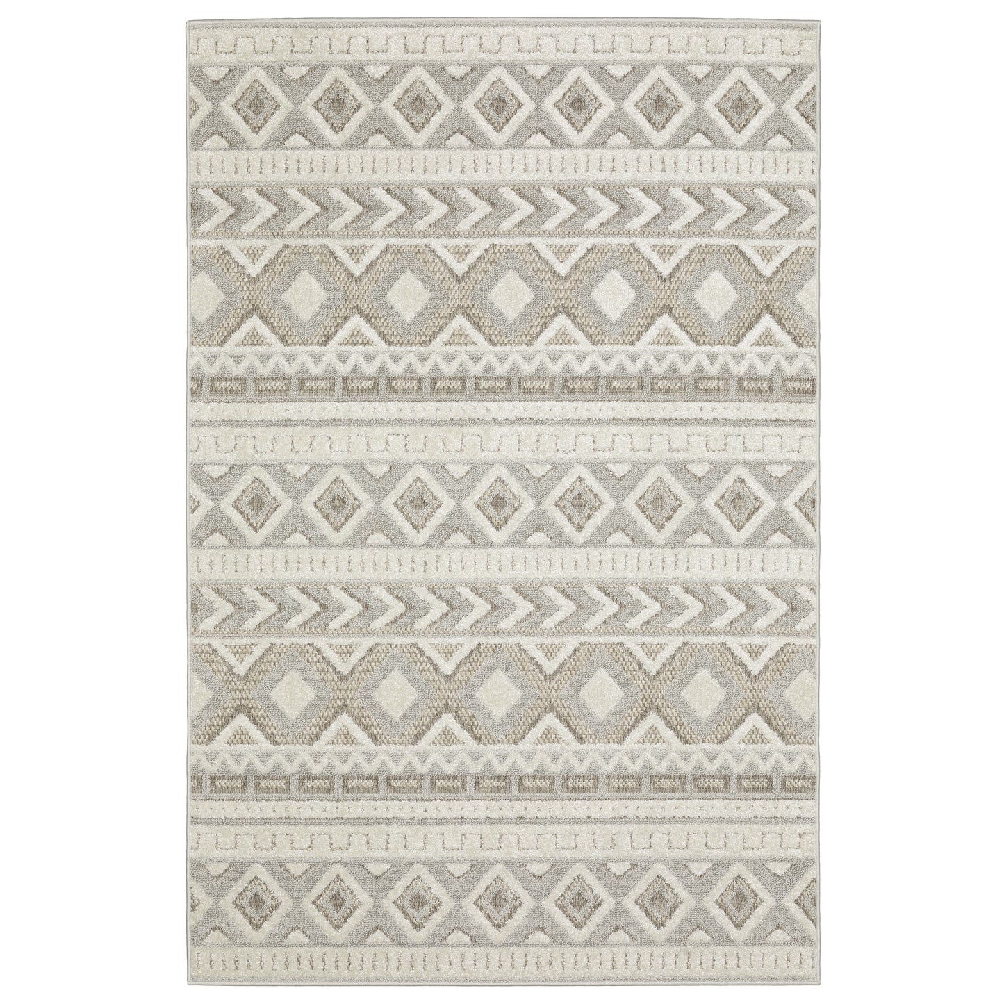 Tangier TAN06 Grey Stripe Rug
