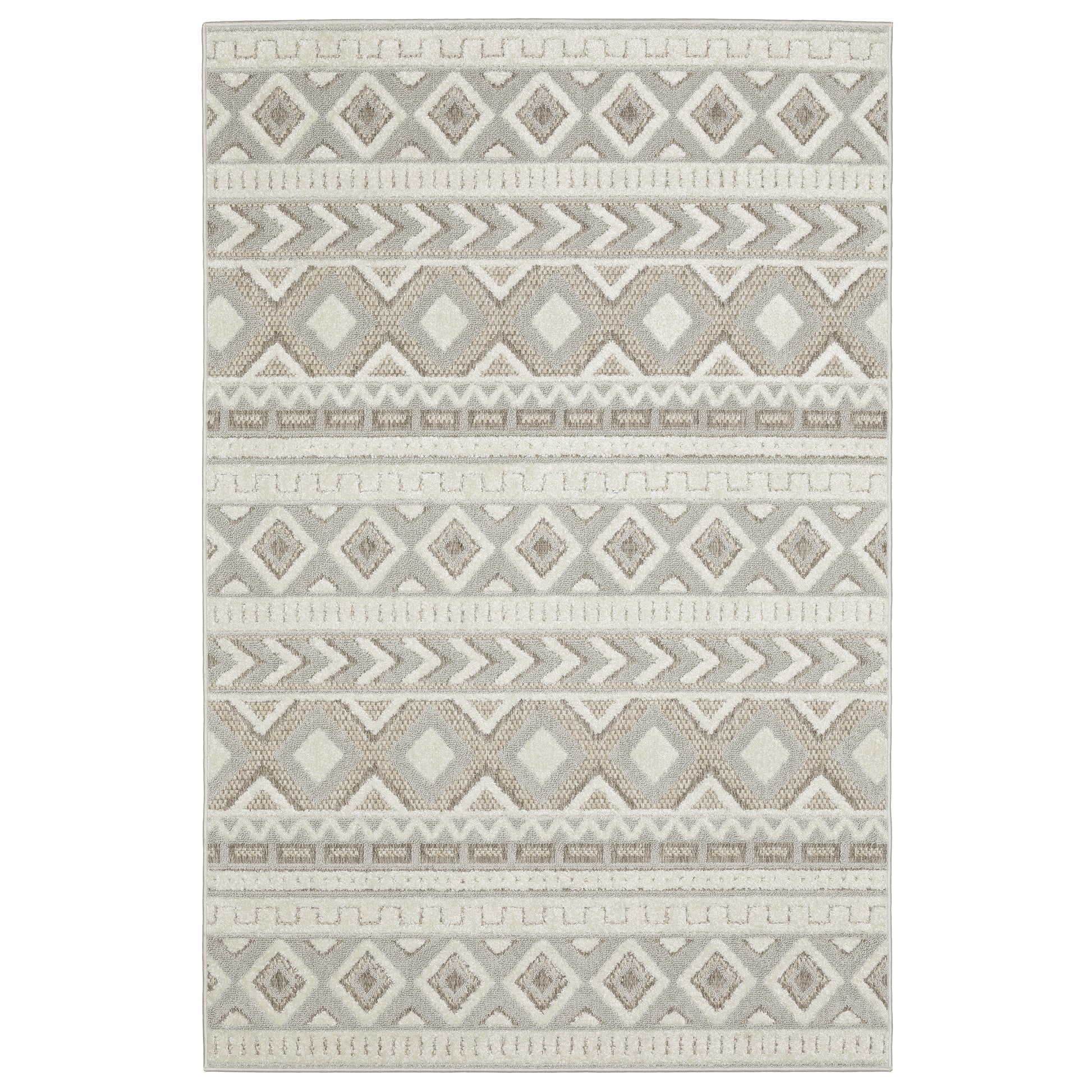 Tangier TAN06 Grey Stripe Rug