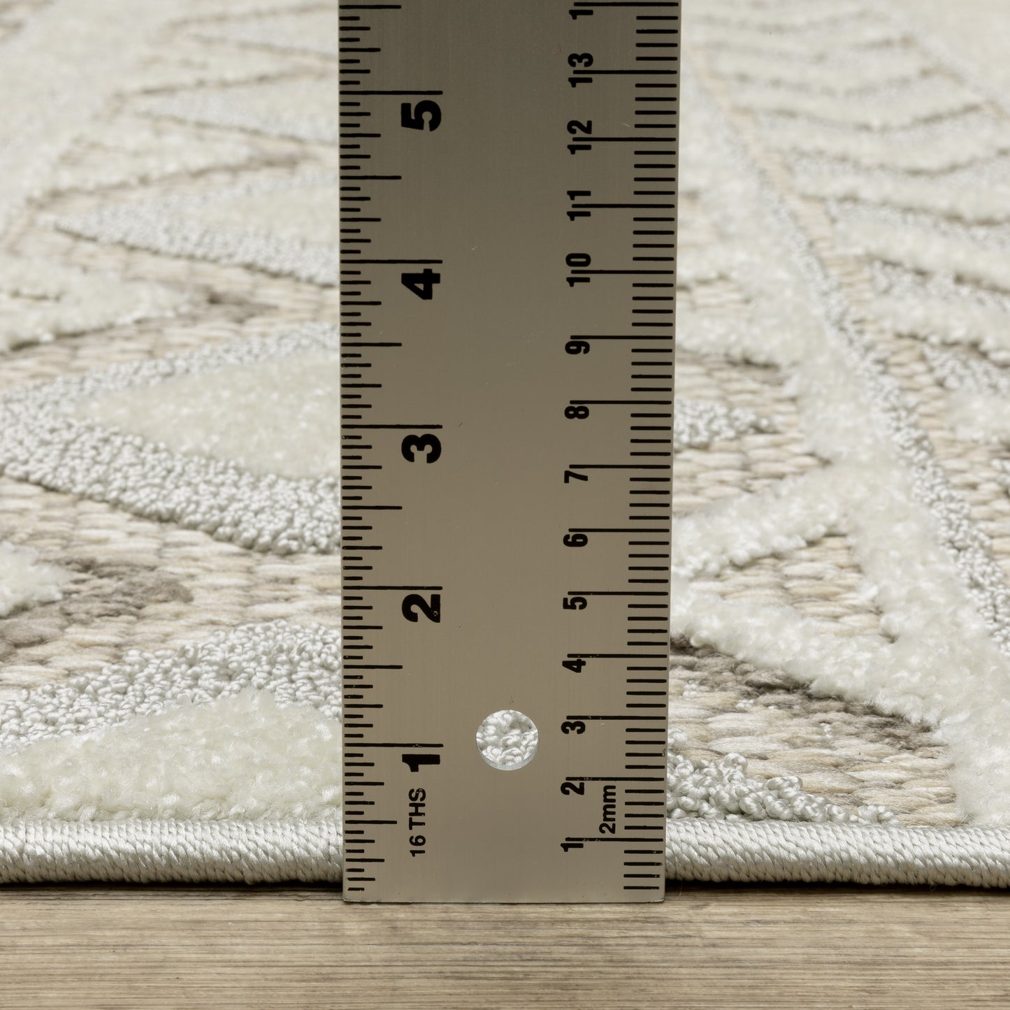 Tangier Stripe Grey/ Beige Geometric Mixed Pile Rug