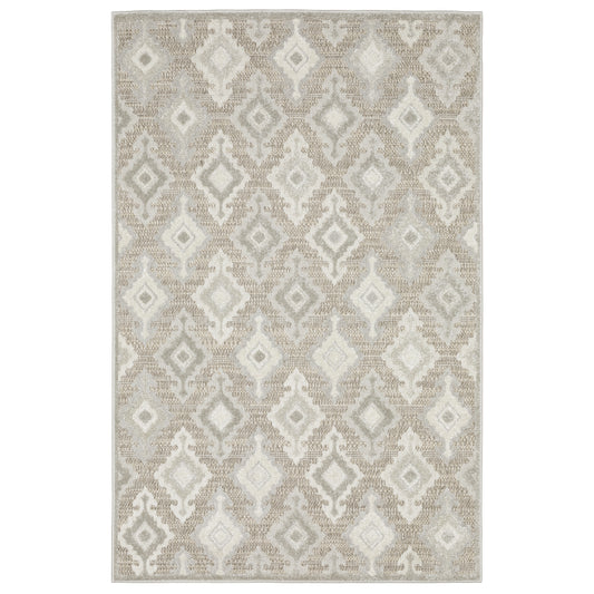 Tangier TAN08 Beige Ikat Rug