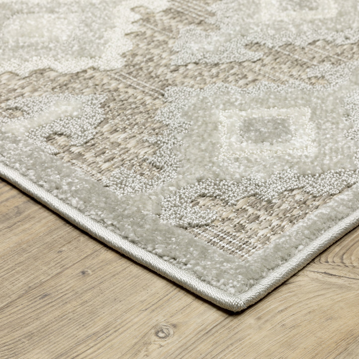 Tangier TAN08 Beige Ikat Rug