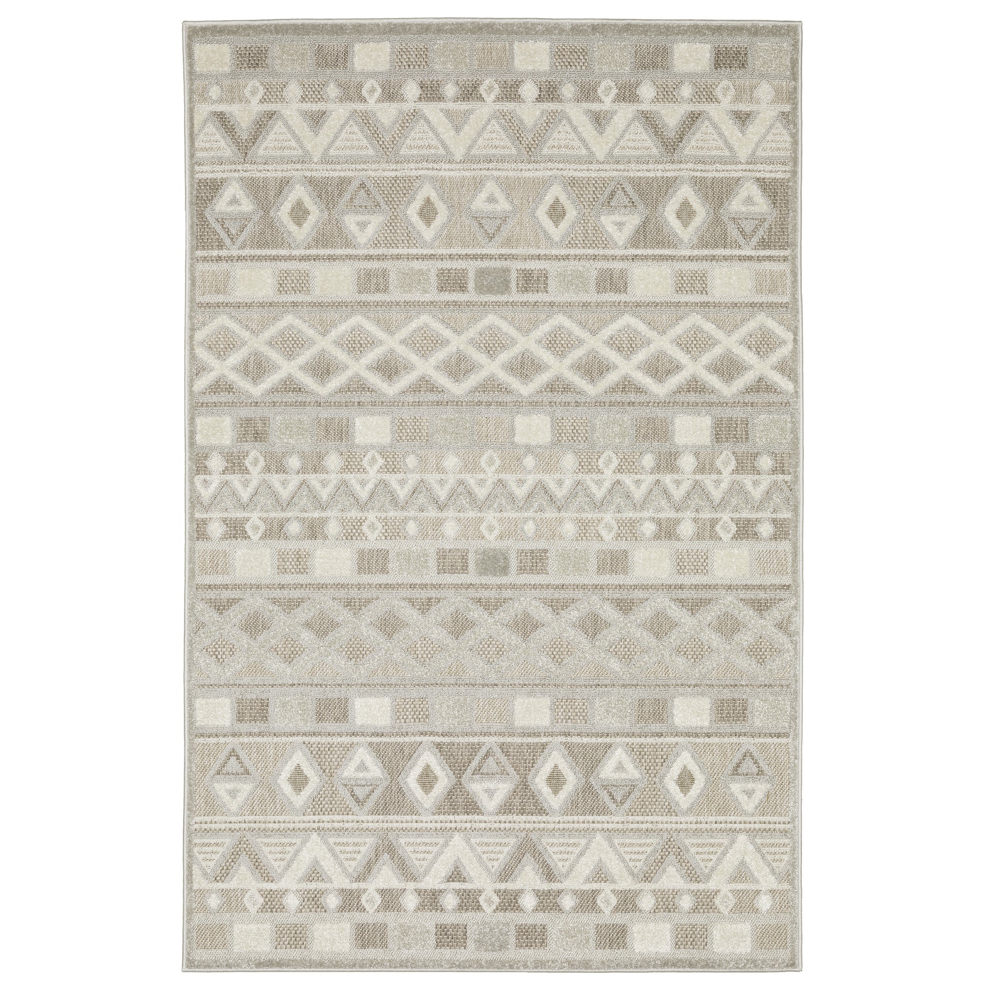 Tangier TAN09 Beige Stripe Rug