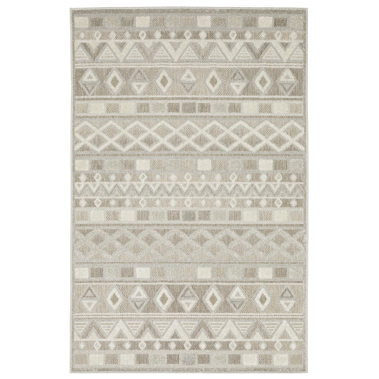 Tangier TAN09 Beige Stripe Rug