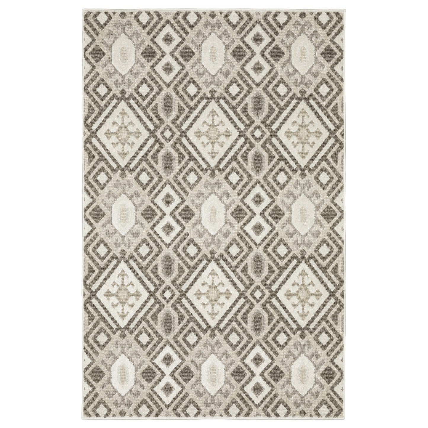 Tangier TAN10 Brown Geometric Rug