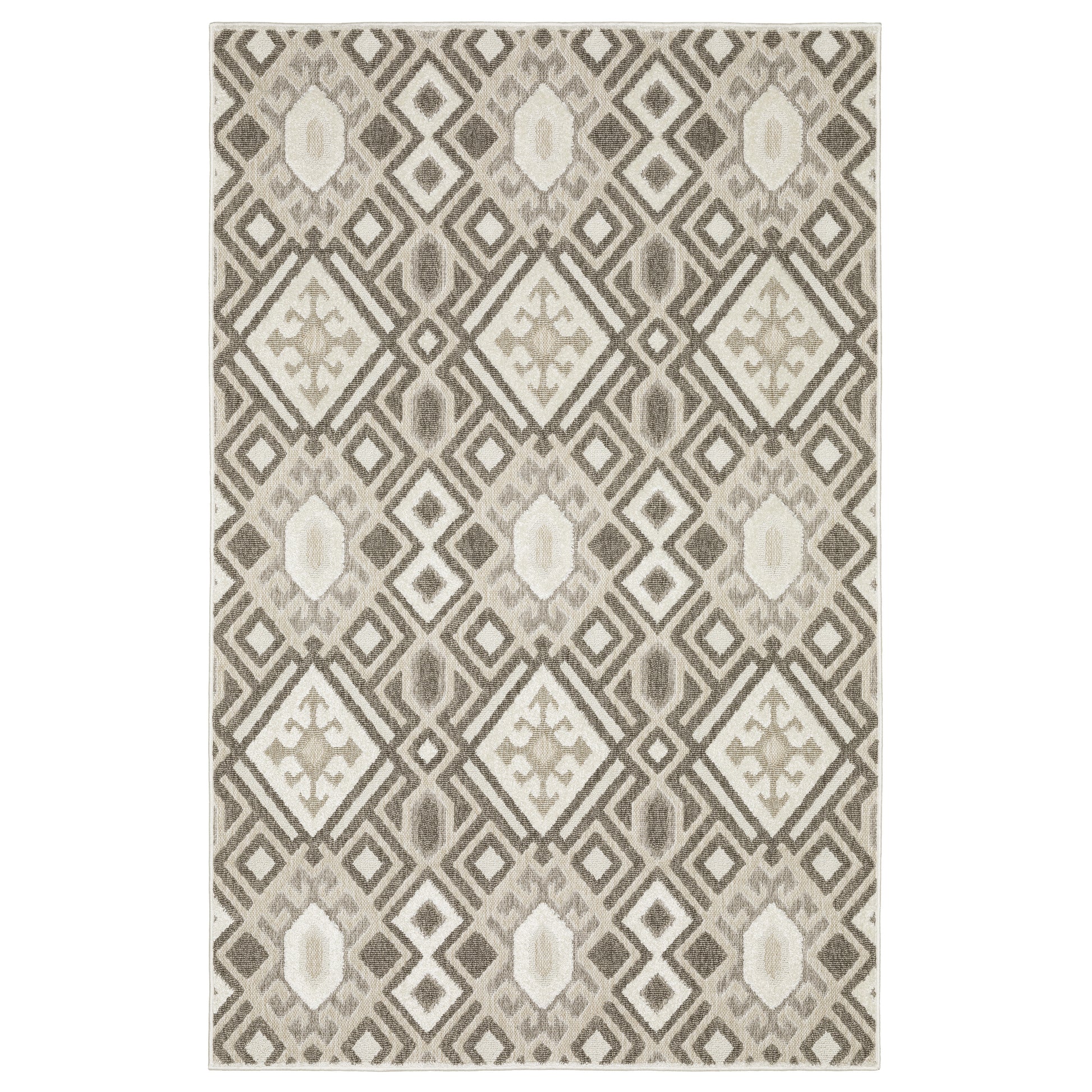 Tangier TAN10 Brown Geometric Rug