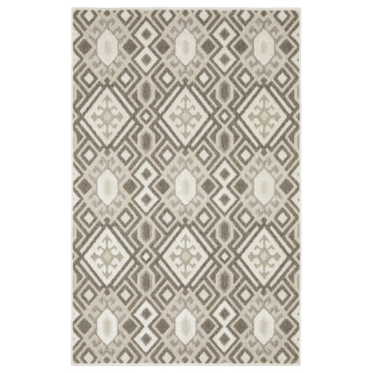 Tangier TAN10 Brown Geometric Rug