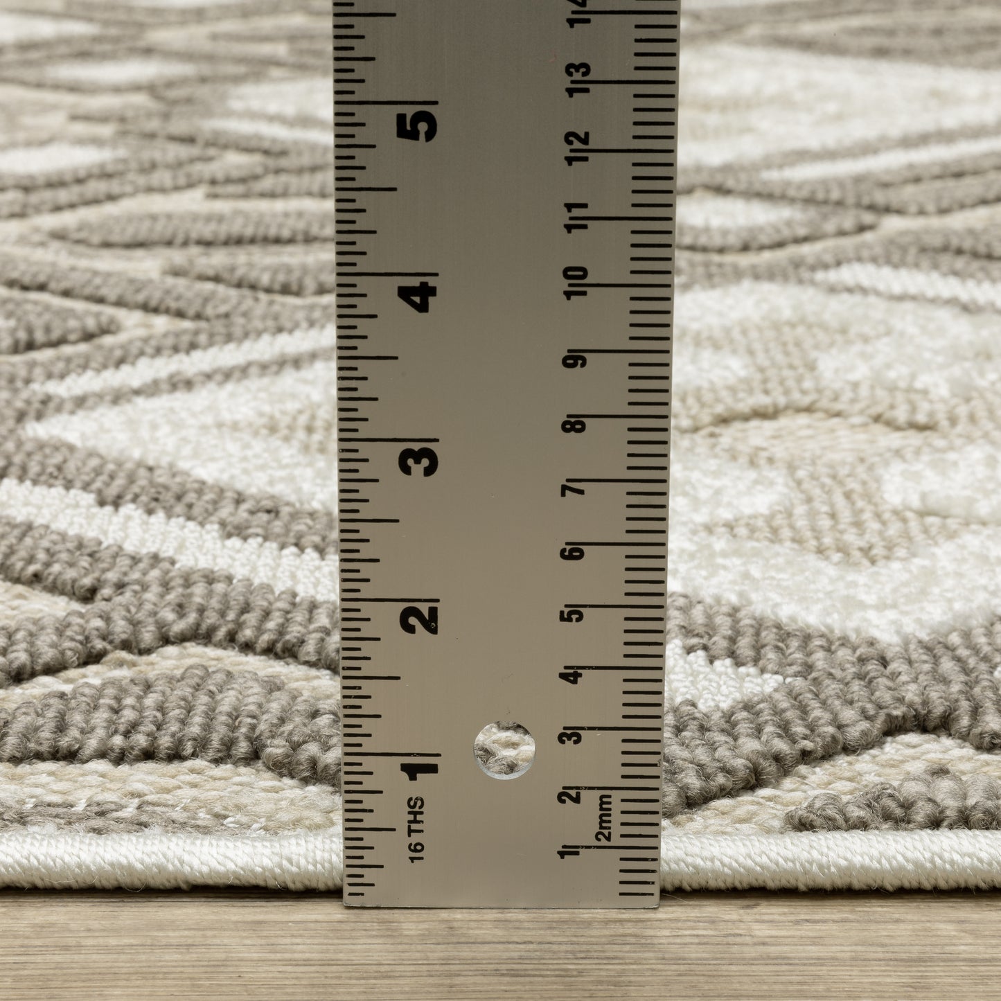 Tangier Geometric Brown/ Beige Mixed Pile Rug