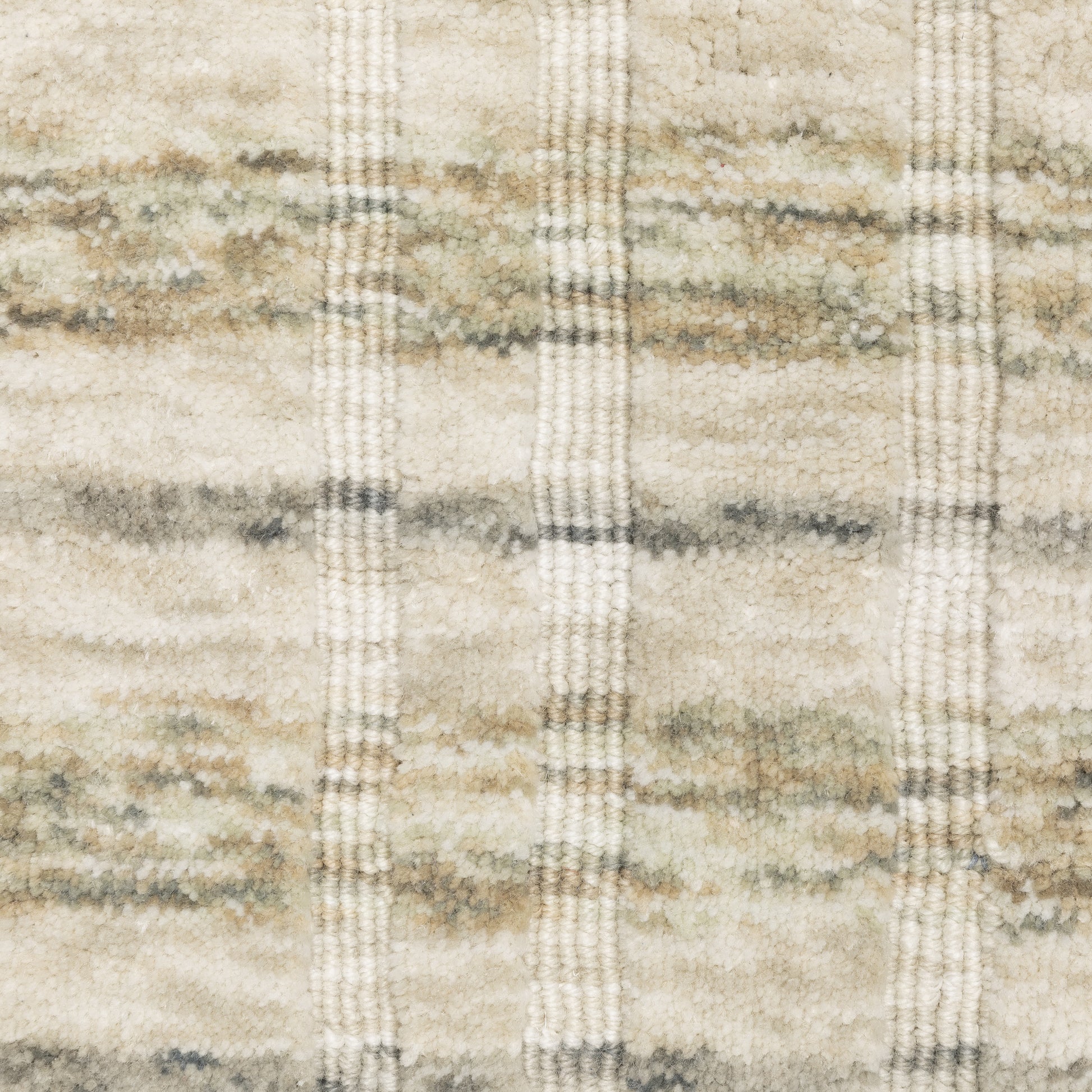 Thatcher Stripe Beige/ Gold Geometric Mixed Pile Rug