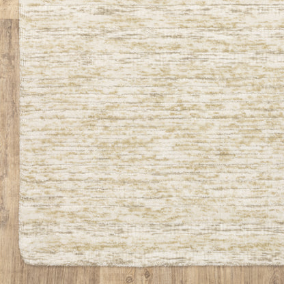 Thatcher Stripe Beige/ Beige Geometric Mixed Pile Rug