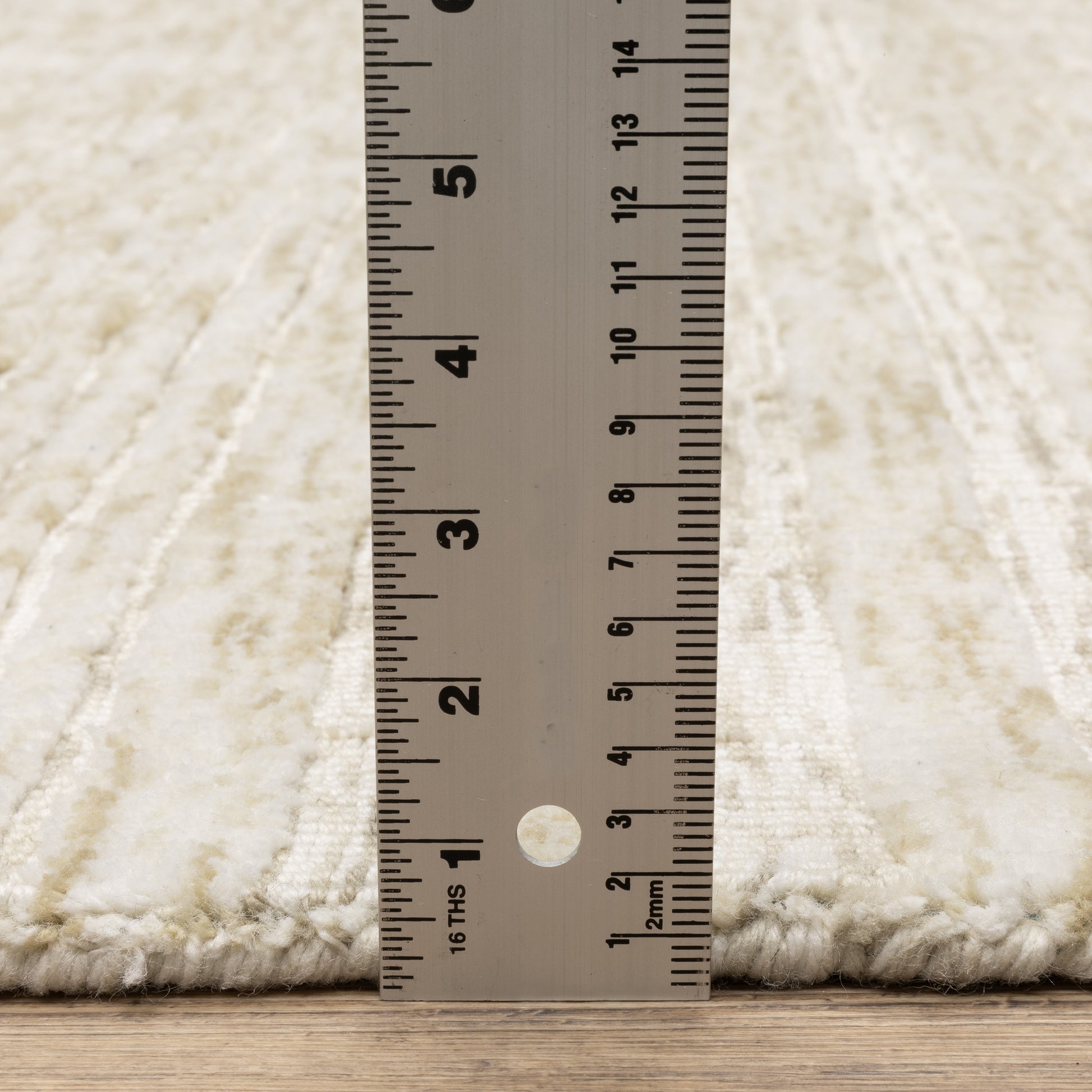 Thatcher Stripe Beige/ Beige Geometric Mixed Pile Rug