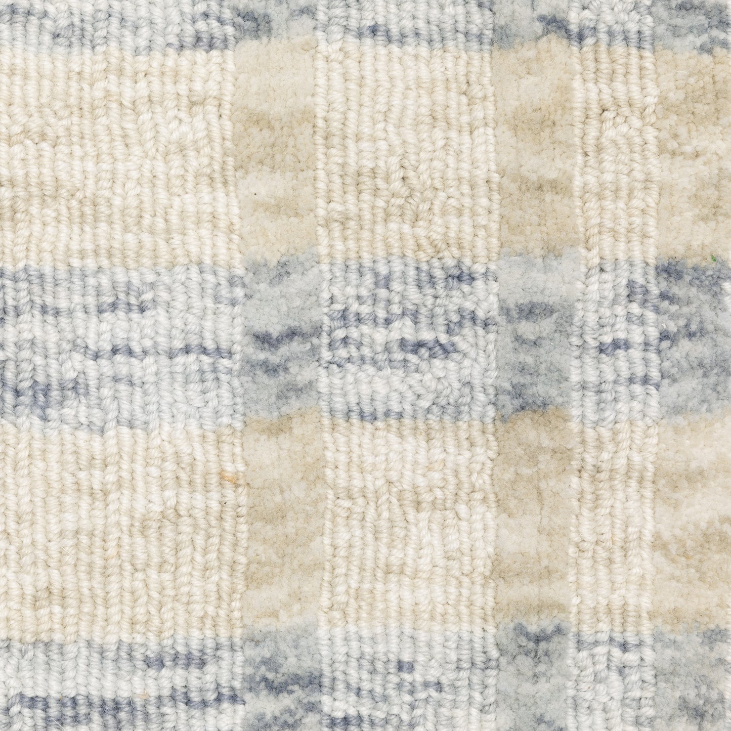 Thatcher Stripe Beige/ Blue Geometric Mixed Pile Rug