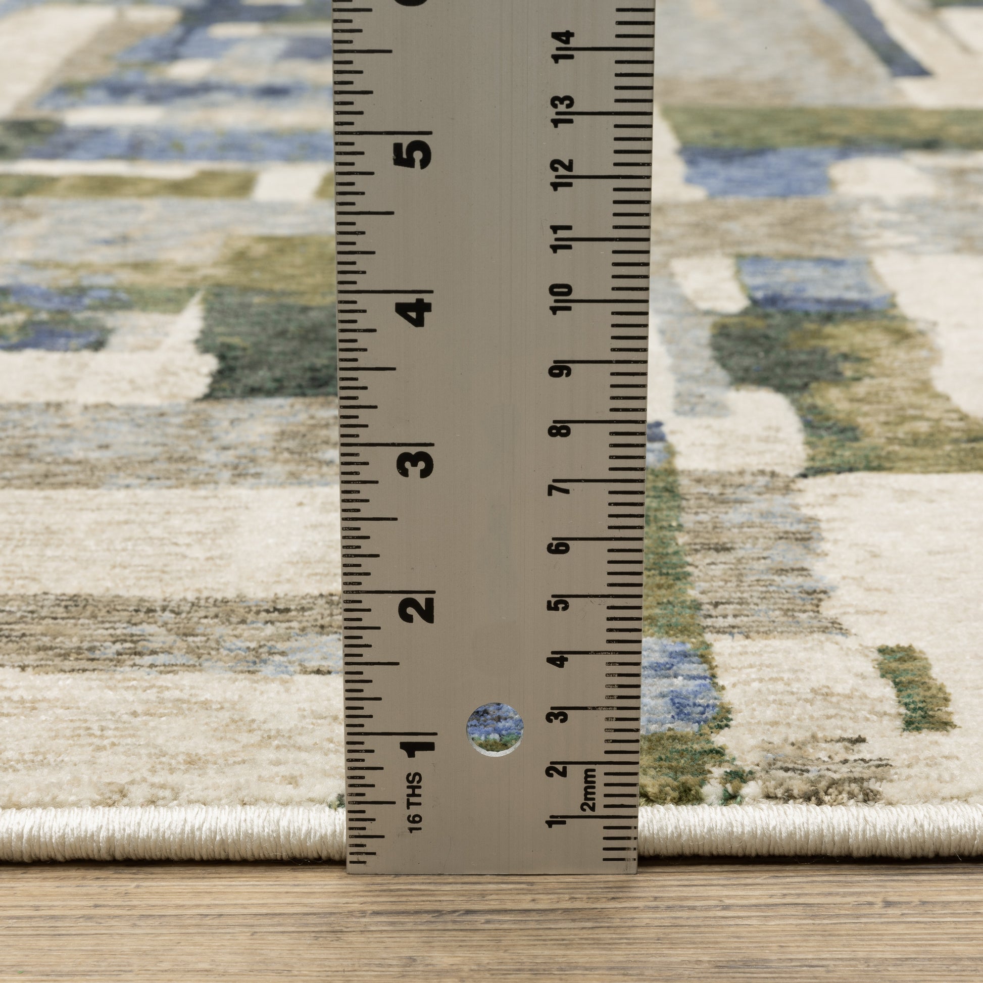 Tisdell Abstract Blue/ Green Cut Pile Rug